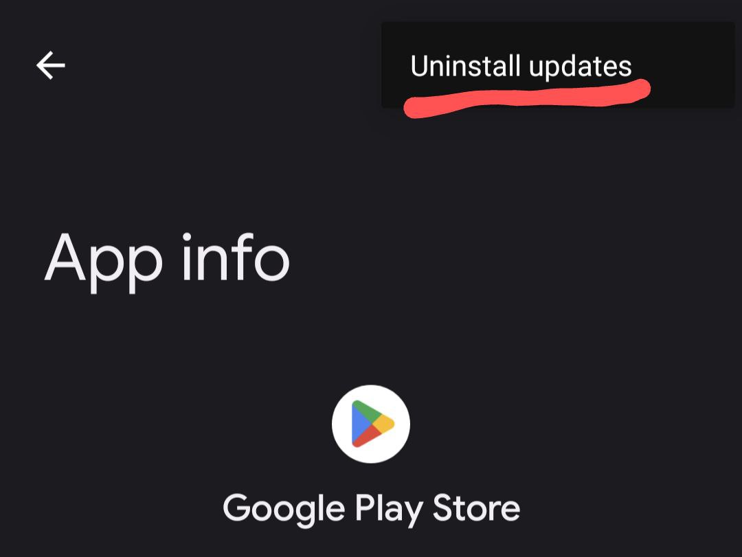 Google Play uninstall updates